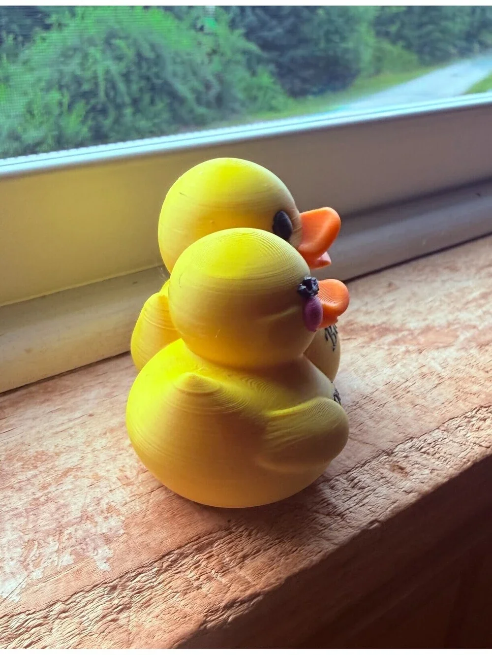 3d Printed Couples Ducks - Personalized - 2 1/5 Inch Tall